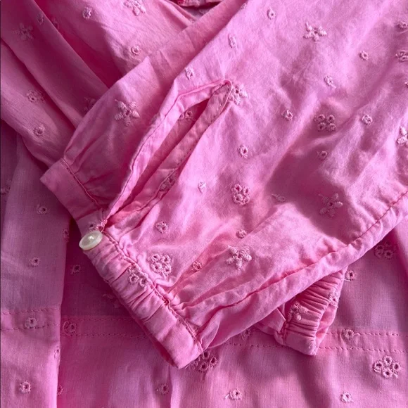 J.Crew Pink Ruffled Long Sleeve Blouse - Picture 7 of 7